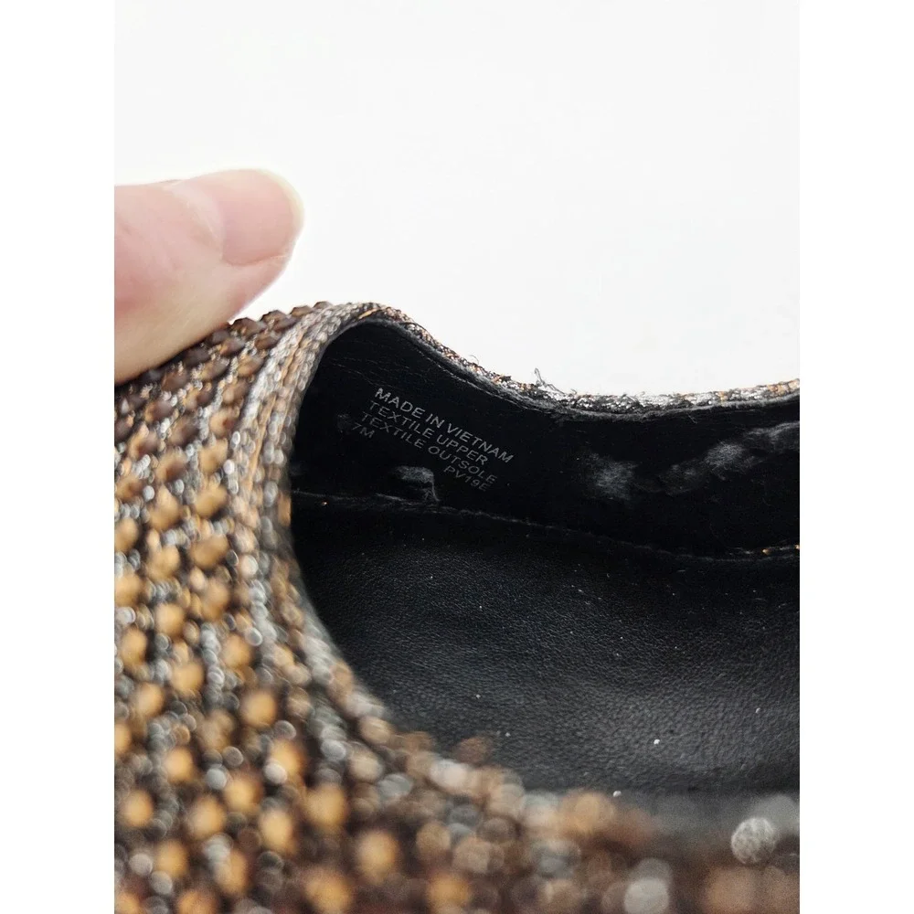 New Michael Kors Womens Shoes 7 M Dorothy Flex Pump Brown Bronze Glitter Mesh